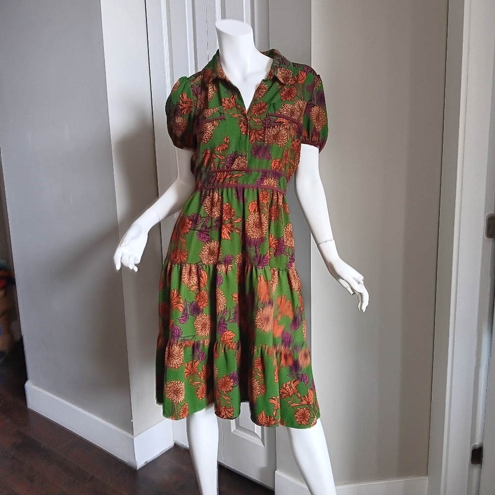 Floral Green Dress